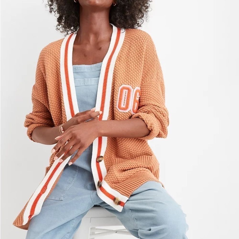 NWOT Aerie Varsity Cardigan Brown medium